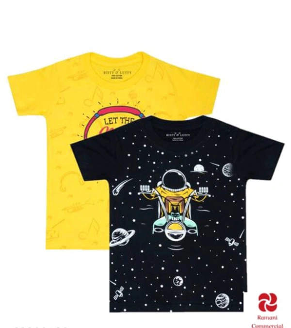 Boys Cotton Tshirt Combo - 2 to 10 Years, Multicolour